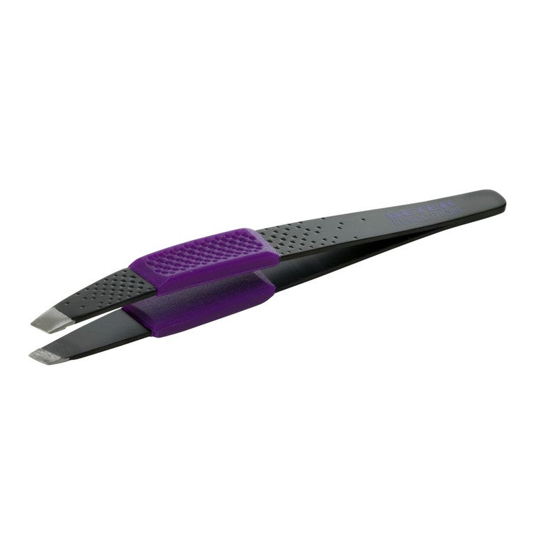 BETER Stainless steel tweezers, with grip, slanted-tip - Image 4